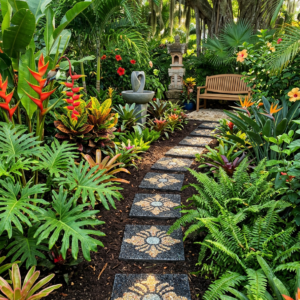 Bali Stepping Stone/Paver - Black Apricot Diamond