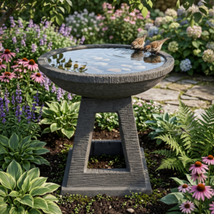 Tripod Birdbath - Black