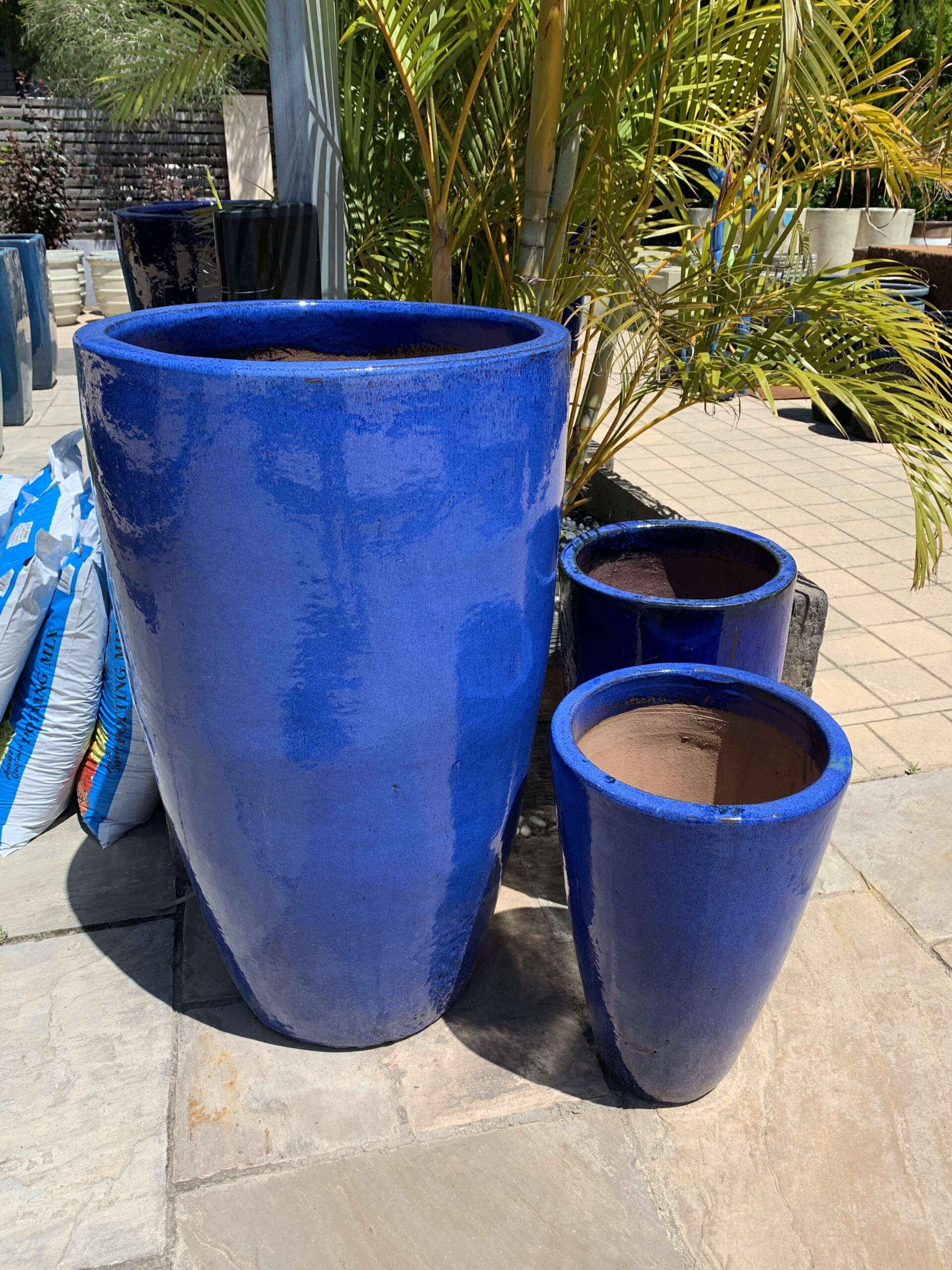 Blue Garden Pots Large