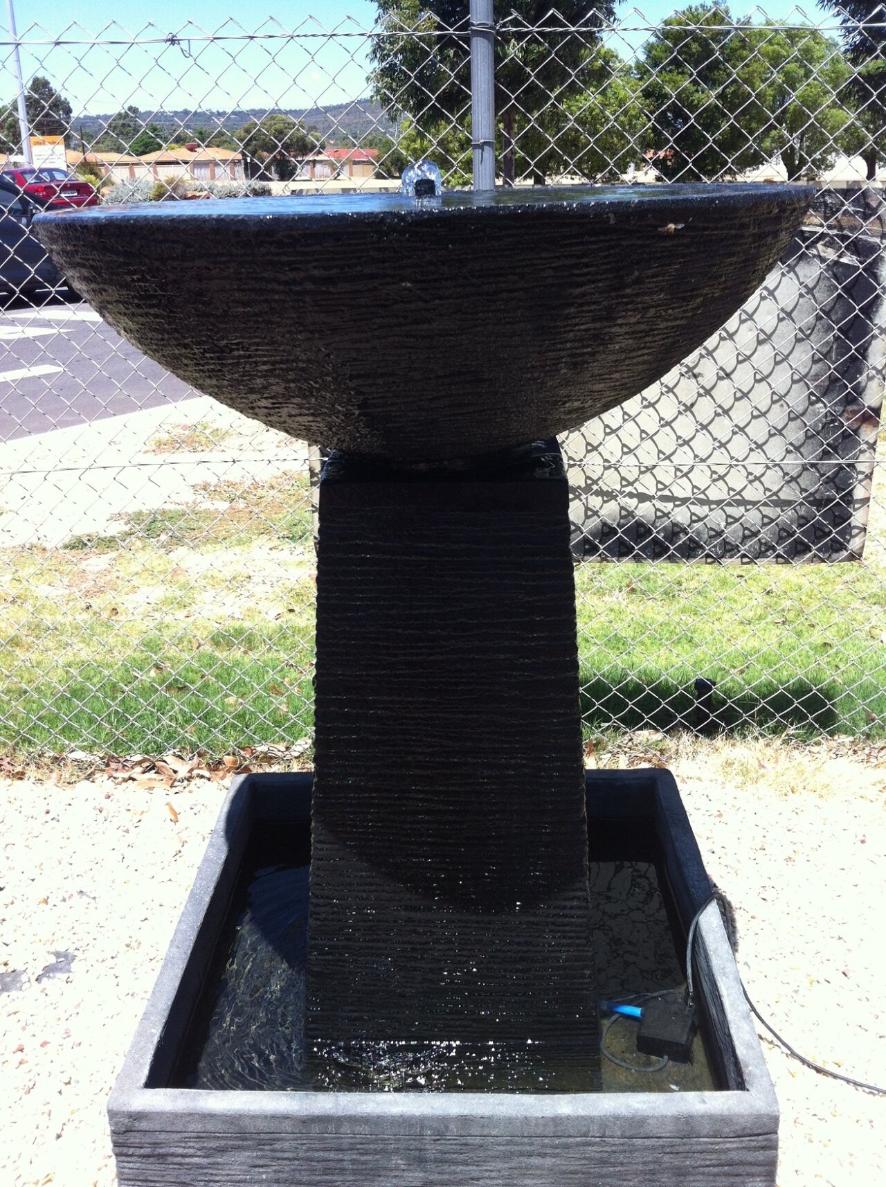 Black Large Bowl Water Feature Down to Earth Garden Supplies