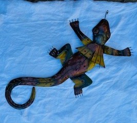 Frill Neck Lizard 67cm - Wall Art