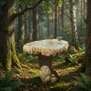 Small Log Birdbath
