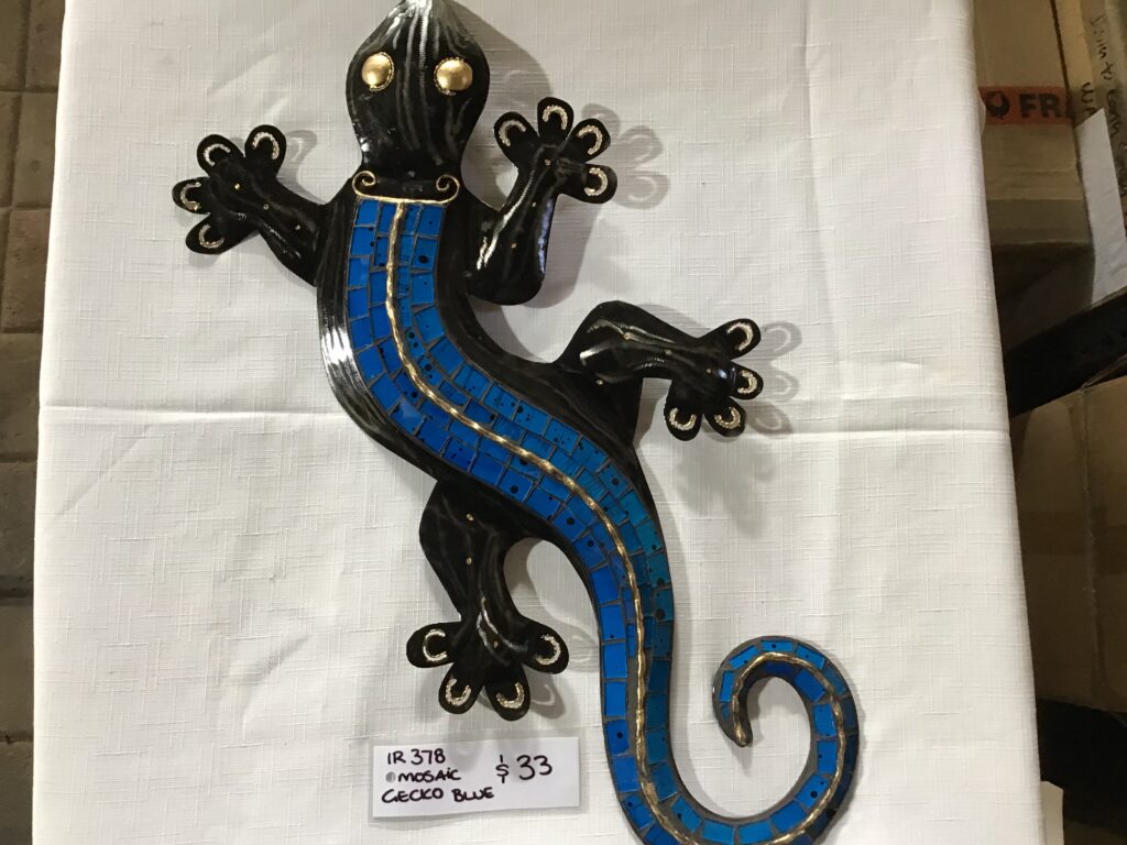Mosaic Gecko Wall Art Down to Earth Garden Supplies
