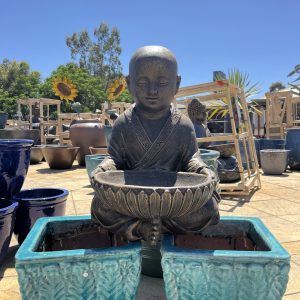 Shaolin Monk Statue holding Bowl