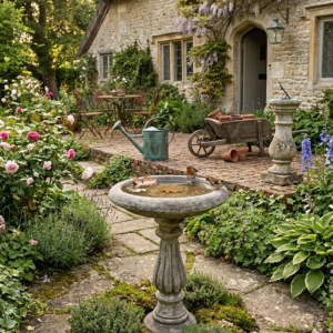 Large Fluted Birdbath