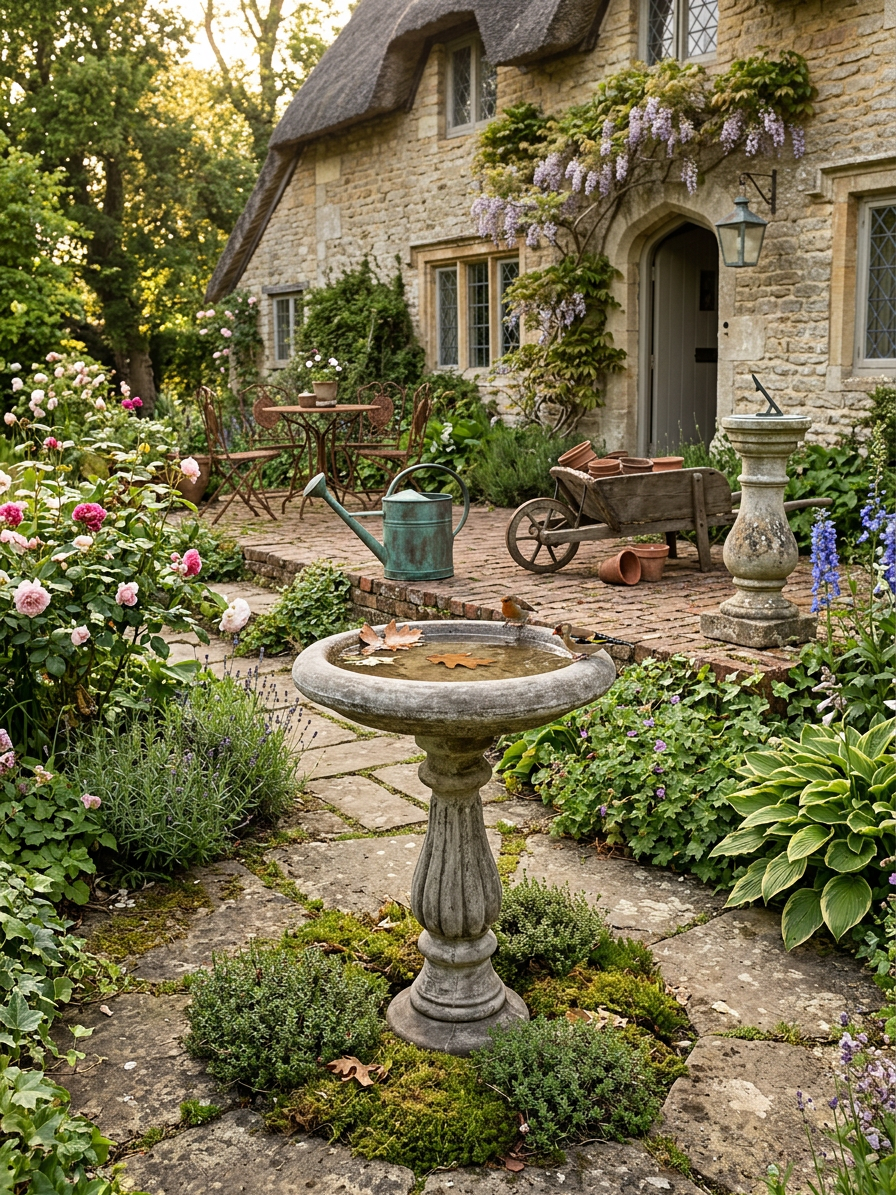 Large Fluted Birdbath