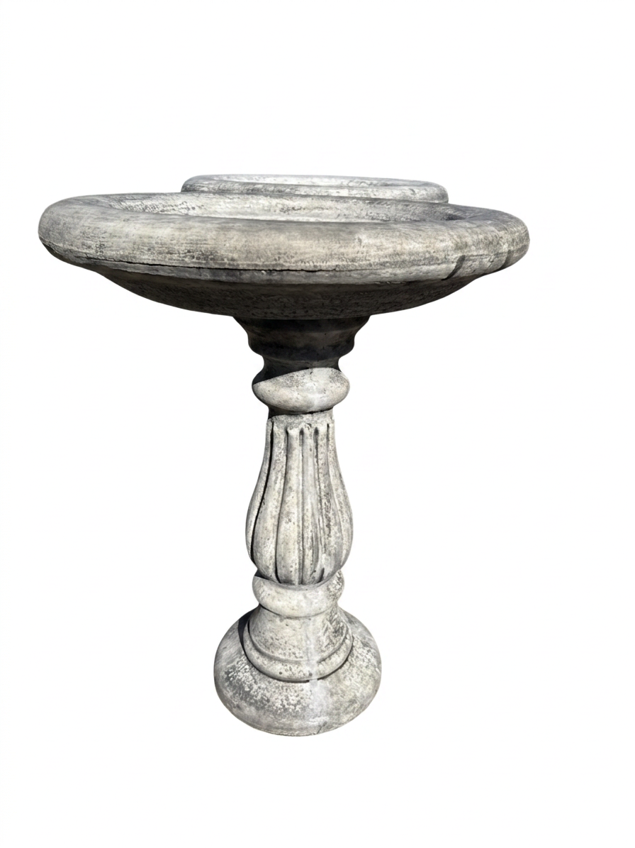 Large Fluted Birdbath - Image 3