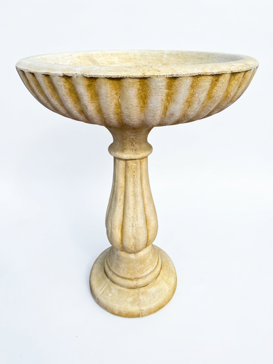 Large Fluted Birdbath - Image 4