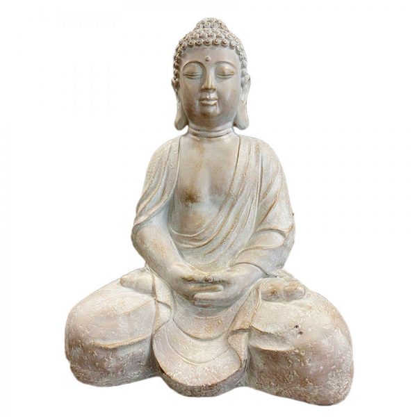 Large Creme Buddha Statue