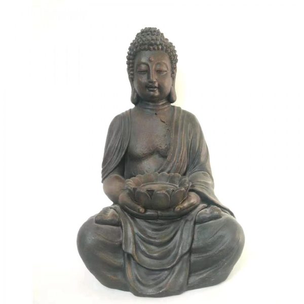 Magnesia Garden Buddha Lotus Statue 41cm