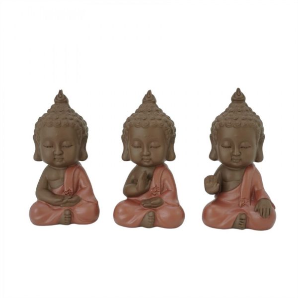 Resin Buddha Set of 3 - 12.5cm