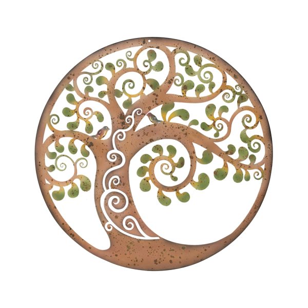 Laser-Cut Swirl Tree-of-Life Wall Art