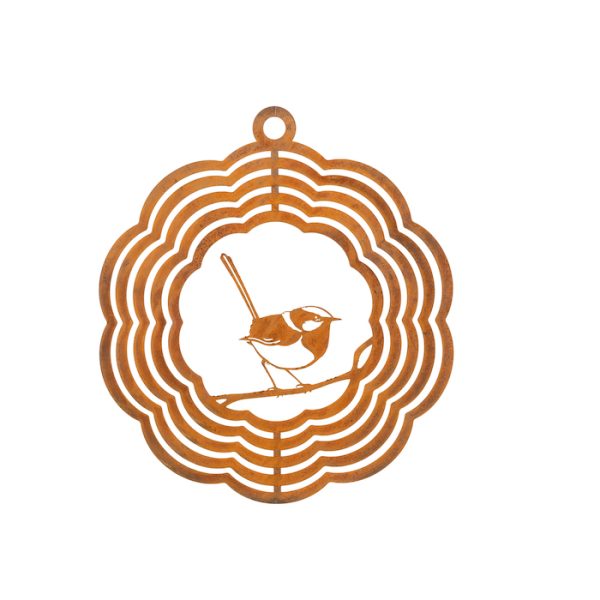 Wren Wind Spin Hanging Corten Steel