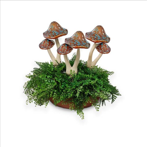 Mushroom Ceramic Brown Double