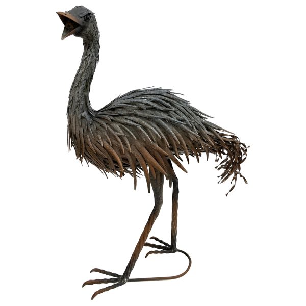 Rust-Grey Emu with Open Beak