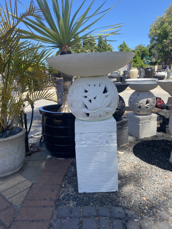 Bamboo Tall Birdbath