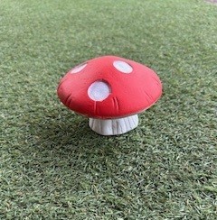 Painted Small Flat Mushrooms