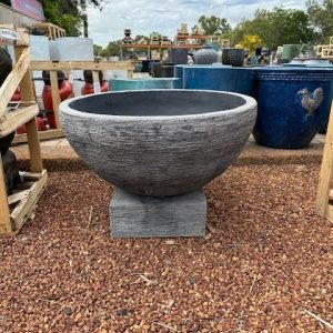 Belly Pot/Birdbath on small stand