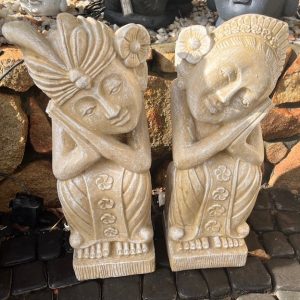 Resting Statues Set of 2 (Man & Lady)