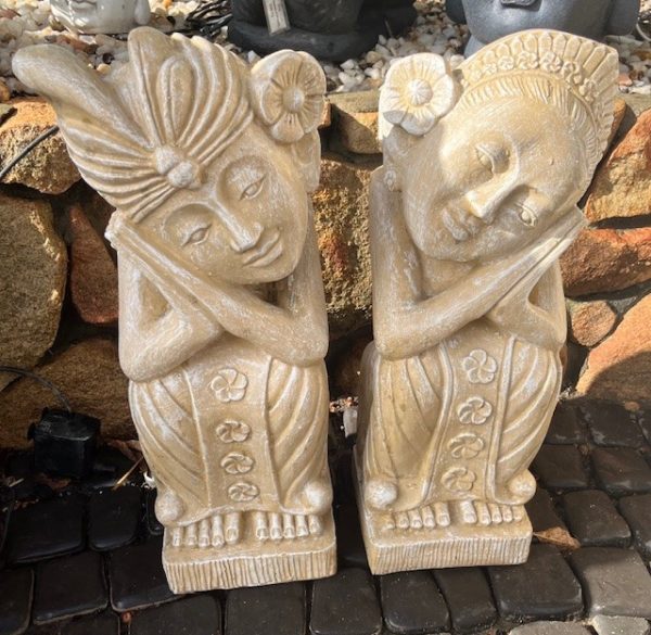 Resting Statues Set of 2 (Man & Lady)