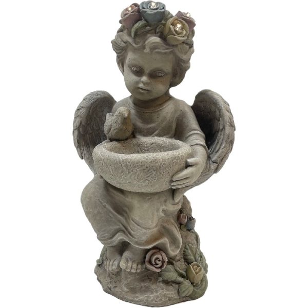 Angel Birdfeeder- Solar Lights
