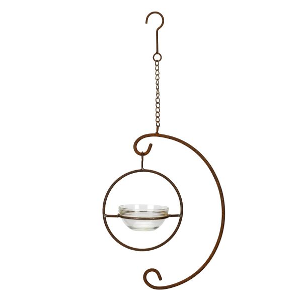 Hanging Bird Feeder- Rust