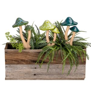 Mushroom Double- Ceramic Green