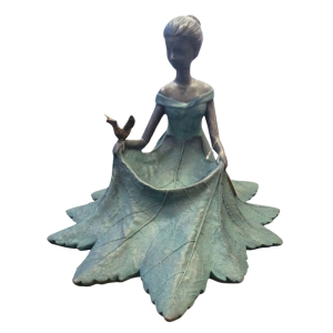Resin Lady Sitting with Butterfly