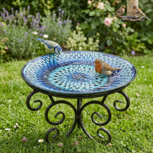 Mosaic Bird Bath Bowl