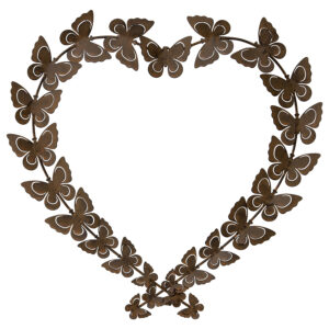 Flutter of Butterflies as Heart Wall Art