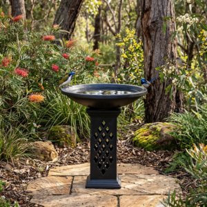 Diamond Base Birdbath - Black