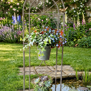 Two Pots Metal Wall Planter