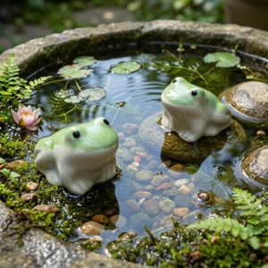 Floating Porcelain Frog Small
